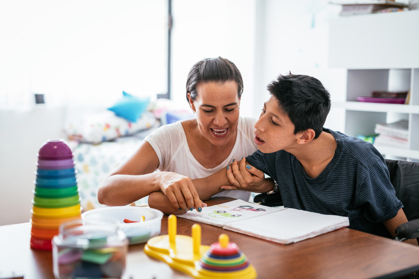 Children with disabilities learning better with parents.